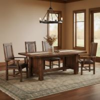 Dining Arm Chair: Some lifestyle images are created with AI for visualization purposes. Crafted from natural solid wood, each piece is unique and will vary.