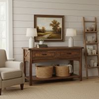 Sideboard: Some lifestyle images are created with AI for visualization purposes. Crafted from natural solid wood, each piece is unique and will vary.