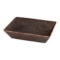 15” Rectangular Oil Rubbed Bronze Terra Firma Copper Vessel Sink