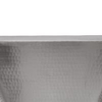 15" Square Nickel Hammered Copper Bar & Prep Sink - 2" Drain
