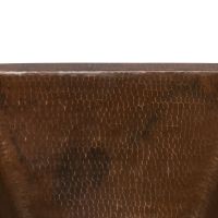 15" Square Oil Rubbed Bronze Hammered Copper Bar & Prep Sink - 2" Drain