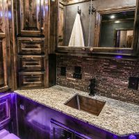 15" Square Oil Rubbed Bronze Hammered Copper Bathroom Sink