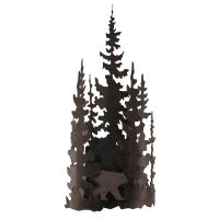 Rustic Forest Bear Wrought Iron Wall Sconce