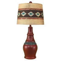 Rustic Rio Grande Ribbed Accent Table Lamp