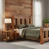 Nightstand: Some lifestyle images are created with AI for visualization purposes. Crafted from natural solid wood, each piece is unique and will vary.