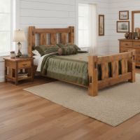 Rustic Nightstand: Some lifestyle images are created with AI for visualization purposes. Crafted from natural solid wood, each piece is unique and will vary.