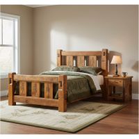 1 Drawer Nightstand: Some lifestyle images are created with AI for visualization purposes. Crafted from natural solid wood, each piece is unique and will vary.