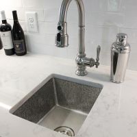 16" Gourmet Rectangular Nickel Terra Firma Copper Bar & Prep Sink - 3.5" Drain