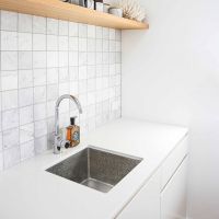 16" Gourmet Rectangular Nickel Terra Firma Copper Bar & Prep Sink - 3.5" Drain