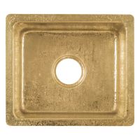 16" Gourmet Rectangular Polished Brass Terra Firma Brass Bar & Prep Sink - 3.5" Drain