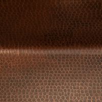 16" Gourmet Rectangular Oil Rubbed Bronze Hammered Copper Bar & Prep Sink - 3.5" Drain