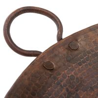 16" Round Miner's Pan Oil Rubbed Bronze Hammered Copper Vessel Sink