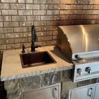 16" Square Oil Rubbed Bronze Hammered Copper Bar & Prep Sink - 3.5" Drain