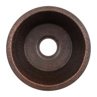 16" Round Oil Rubbed Bronze Terra Firma Copper Bar & Prep Sink - 3.5" Drain