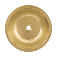 16" Round Polished Terra Firma Brass Bathroom Sink