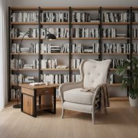 Contemporary End Table: Some lifestyle images are created with AI for visualization purposes. Crafted from natural solid wood, each piece is unique and will vary.