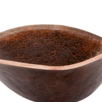 17" Free Form Old World Oil Rubbed Bronze Forged Copper Vessel Sink