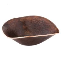 17" Free Form Old World Oil Rubbed Bronze Forged Copper Vessel Sink