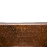 17" Rectangular Oil Rubbed Bronze Hammered Copper Bathroom Sink