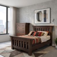 Barn Wood Bed: Some lifestyle images are created with AI for visualization purposes. Crafted from natural solid wood, each piece is unique and will vary.