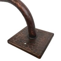 18" Oil Rubbed Bronze Hammered Copper Towel Bar