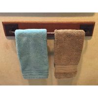 18" Oil Rubbed Bronze Hammered Copper Towel Bar
