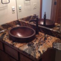 18" Oval Oil Rubbed Bronze Hammered Copper Skirted Vessel Sink