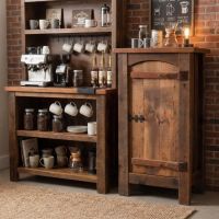 Barn Wood Cupboard: Some lifestyle images are created with AI for visualization purposes. Crafted from natural solid wood, each piece is unique and will vary.