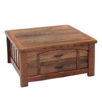 Reclaimed Heritage Sawtooth 2 Drawer Barn Wood Coffee Table