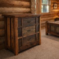 Band Wood Chest: Some lifestyle images are created with AI for visualization purposes. Crafted from natural solid wood, each piece is unique and will vary.