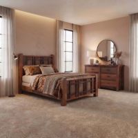 Barnwood Bed: Some lifestyle images are created with AI for visualization purposes. Crafted from natural solid wood, each piece is unique and will vary.