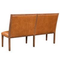 1869 Frontier Barn Wood Upholstered Banquette Chair