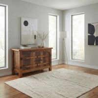 Barn Wood Sideboard: Some lifestyle images are created with AI for visualization purposes. Crafted from natural solid wood, each piece is unique and will vary.