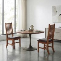 Barn Wood Dining Chair: Some lifestyle images are created with AI for visualization purposes. Crafted from natural solid wood, each piece is unique and will vary.