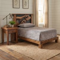 Nightstand: Some lifestyle images are created with AI for visualization purposes. Crafted from natural solid wood, each piece is unique and will vary.
