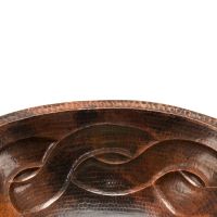 19" Oval Braid Oil Rubbed Bronze Hammered Copper Bathroom Sink