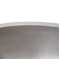 19" Oval Nickel Hammered Copper Bathroom Sink