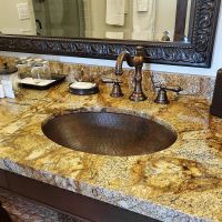 19" Oval Oil Rubbed Bronze Hammered Copper Bathroom Sink