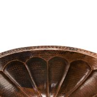 19" Oval Sunburst Oil Rubbed Bronze Hammered Copper Bathroom Sink