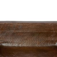 19" Rectangular Oil Rubbed Bronze Hammered Copper Bathroom Sink