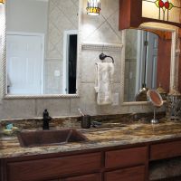 19" Rectangular Oil Rubbed Bronze Hammered Copper Bathroom Sink
