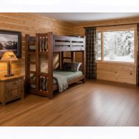 Bunkbed: Some lifestyle images are created with AI for visualization purposes. Crafted from natural solid wood, each piece is unique and will vary.