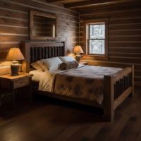 Nightstand: Some lifestyle images are created with AI for visualization purposes. Crafted from natural solid wood, each piece is unique and will vary.