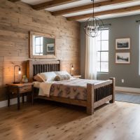 Nightstand: Some lifestyle images are created with AI for visualization purposes. Crafted from natural solid wood, each piece is unique and will vary.