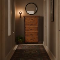 5 Drawer Chest: Some lifestyle images are created with AI for visualization purposes. Crafted from natural solid wood, each piece is unique and will vary.