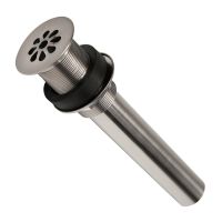 1.5" Non-Overflow Brushed Nickel Bathroom Sink Grid Drain