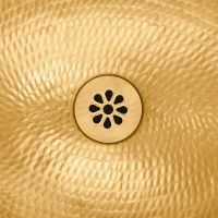 1.5" Non-Overflow Polished Brass Bathroom Sink Grid Drain