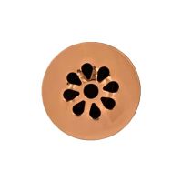 1.5" Non-Overflow Polished Copper Bathroom Sink Grid Drain