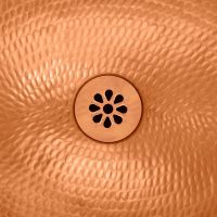 1.5" Non-Overflow Polished Copper Bathroom Sink Grid Drain
