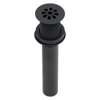 1.5" Non-Overflow Matte Black Bathroom Sink Grid Drain